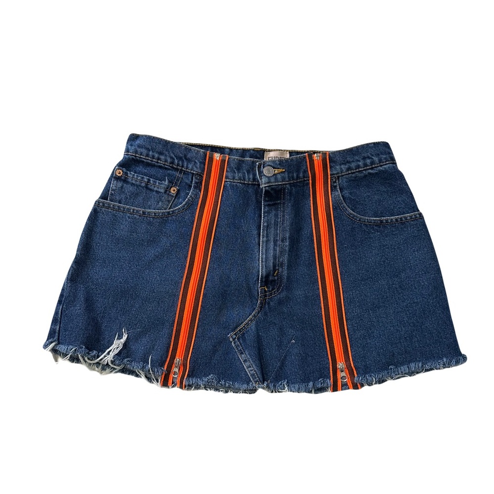 Reworked Levis Denim Mini Skirt